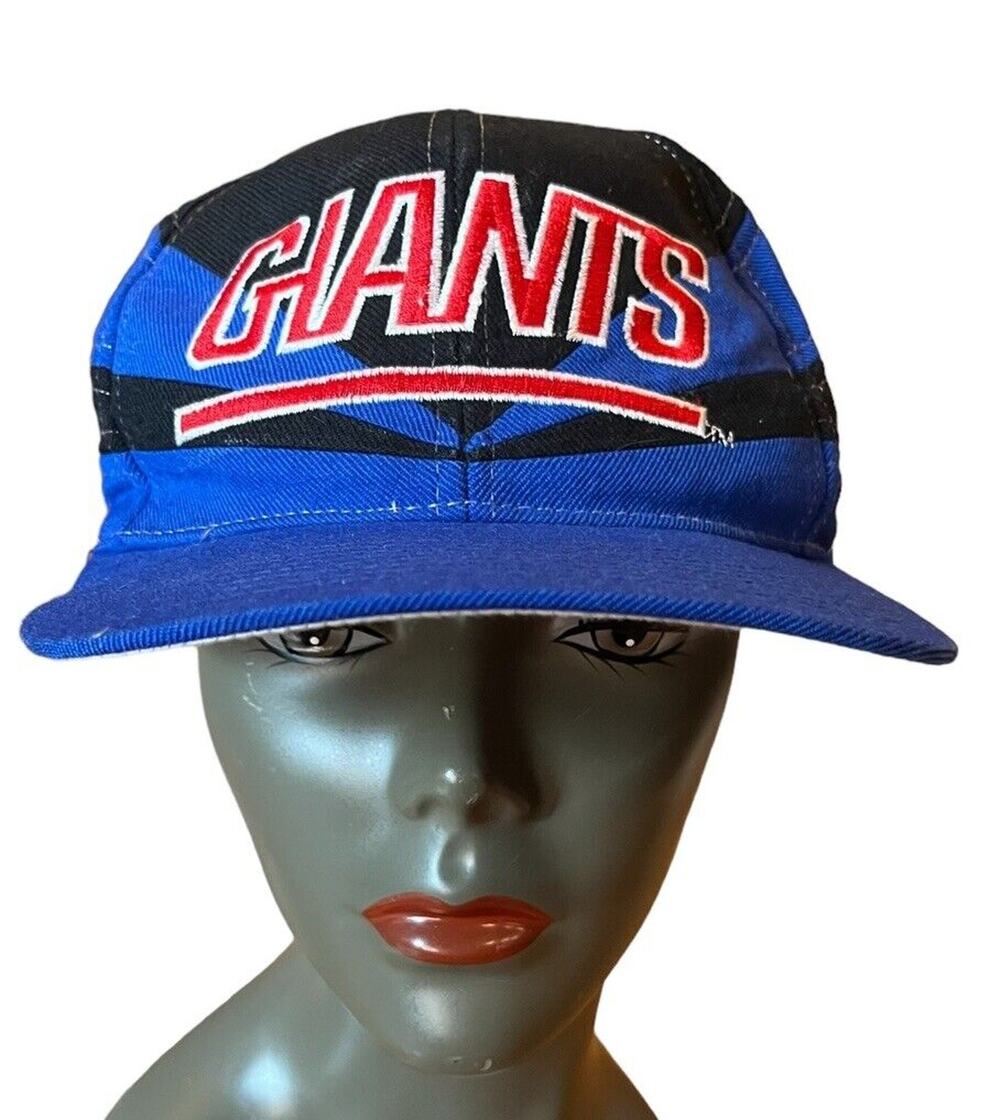VTG 90s New York Giants Apex One Snapback Adjustable Hat Cap Signed Kent Graham